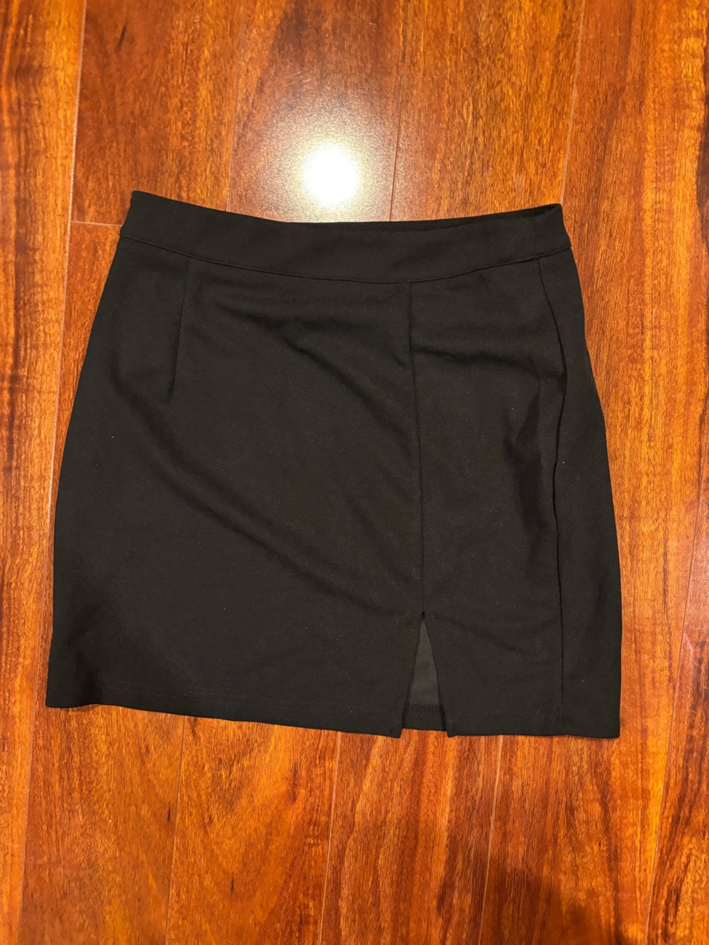 SHEIN Black Mini Skirt with Front Slit